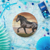 美しい黒馬 ペーパープレート (パーティー)