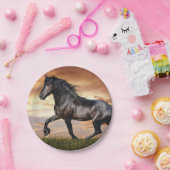 美しい黒馬 ペーパープレート (パーティー)