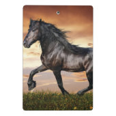 美しい黒馬 ミニクリップボード (裏面)