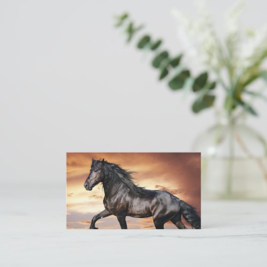 美しい黒馬 名刺 (スタンド正面)