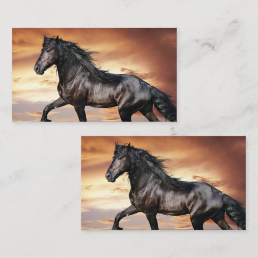 美しい黒馬 名刺 (正面/裏面)