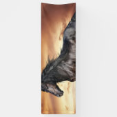 美しい黒馬 横断幕 (縦)