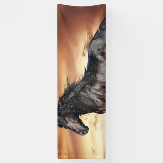 美しい黒馬 横断幕 (縦)