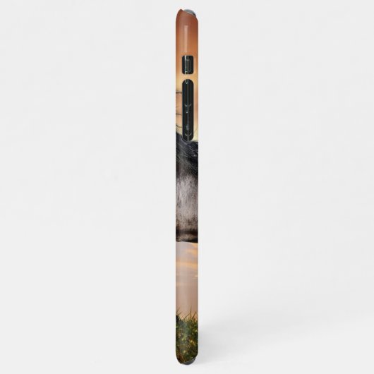 美しい黒馬 iPhoneケース (左側)