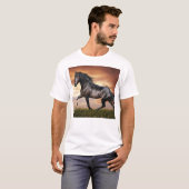美しい黒馬 Tシャツ (正面フル)