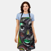 美しい黒 エプロン (着用した状態)