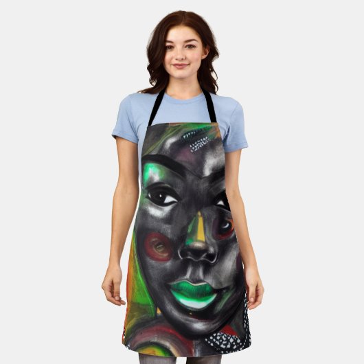 美しい黒 エプロン (着用した状態)