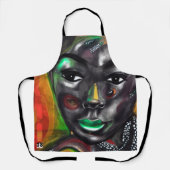 美しい黒 エプロン (正面)