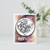 美しい1日を 手描きのポストカード ポストカード (スタンド正面)