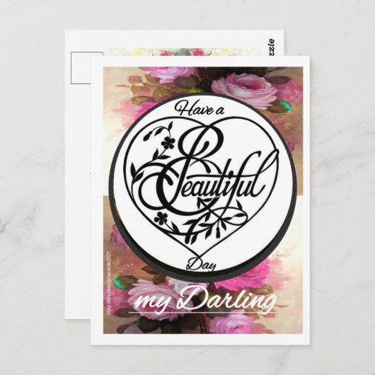 美しい１日を　手描きのポストカード ポストカード (正面/裏面)