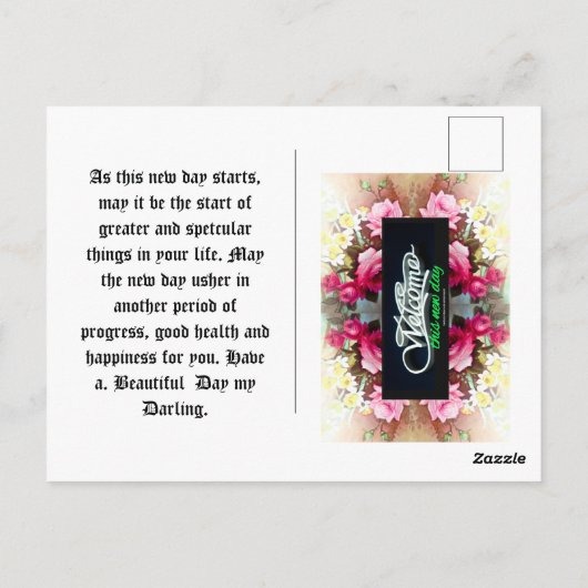 美しい１日を　手描きのポストカード ポストカード (裏面)