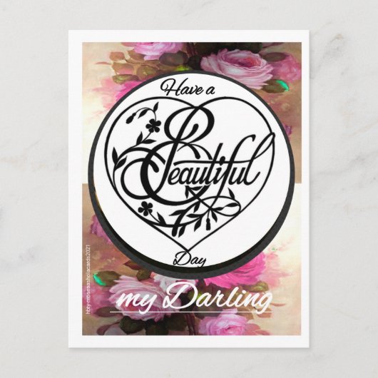 美しい1日を 手描きのポストカード ポストカード (正面)