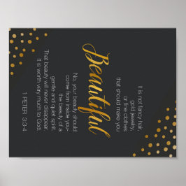 美しい1ペテロ3聖なる書物、 経典詩 ポスター