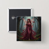 美しい1月ガーネット妖精 缶バッジ (正面&裏面)