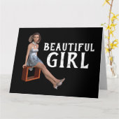 美しい10代の女の子ハッピーバースデーカード カード (黄色い花)