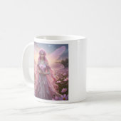 美しい10月のオパールフェアリー コーヒーマグカップ (正面左)