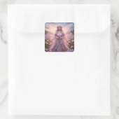 美しい10月オパール妖精 スクエアシール (バッグ)