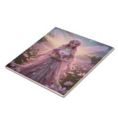 美しい10月オパール妖精 タイル (側面)