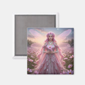 美しい10月オパール妖精 マグネット (正面/裏面)