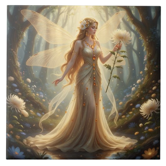 美しい11月トパーズフェアリー タイル (正面)