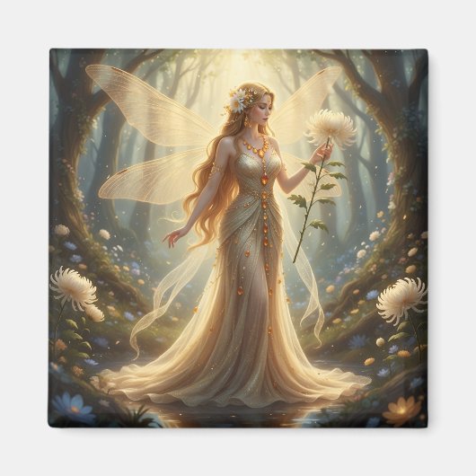 美しい11月トパーズフェアリー マグネット (正面)