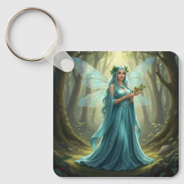 美しい12月ターコイズフェアリー キーホルダー