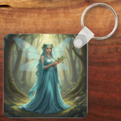 美しい12月ターコイズフェアリー キーホルダー (裏面)