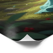 美しい12月ターコイズフェアリー ポスター (コーナー)