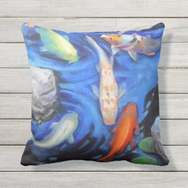 美しい16インチx 16インチコイ屋外装飾用クッション クッション