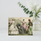 美しい1859ファッション ポストカード (スタンド正面)