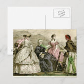 美しい1859ファッション ポストカード (正面/裏面)