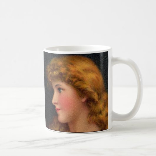 美しい19世紀の女性 コーヒーマグカップ (右)