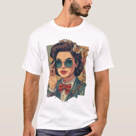 美しい19世紀スタイルのメンズレトロTシャツ Tシャツ