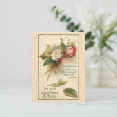 美しい1900年代初頭のヴィンテージ誕生日グリーティング ポストカード (スタンド正面)