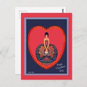 美しい1920のバレンタインヴィンテージデザインコピー ポストカード (正面/裏面)