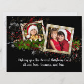美しい2フォトクリスマスフレーム(手紙つき) (正面/裏面)