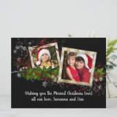 美しい2フォトクリスマスフレーム(手紙つき) (スタンド正面)