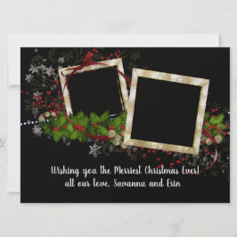 美しい2フォトクリスマスフレーム（手紙つき）