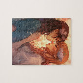 美しい2女の子アニメレズビアン愛 ジグソーパズル (横)