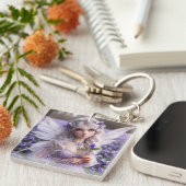 美しい2月の妖精のバイオリン キーホルダー (正面右)