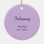 美しい2月の妖精のバイオリン セラミックオーナメント (裏面)