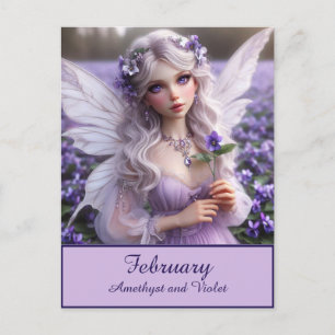 美しい2月の妖精のバイオリン ポストカード