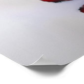 美しい21テーブルレッドローズ結婚の座席表 ポスター (角)