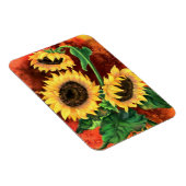 美しい3つのひまわりマグネット絵画- s マグネット (右側)