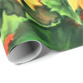 美しい3つのひまわりラッピング紙 ラッピングペーパー (ロールコーナー)