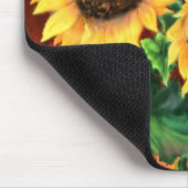 美しい3ひまわり絵画のマウスパッド マウスパッド (コーナー)