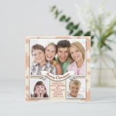 美しい3枚の写真メリークリスマスフォトカード シーズンカード (スタンド正面)