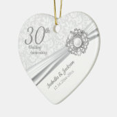 美しい30th真珠の宝石記念日 セラミックオーナメント (左)