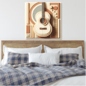 美しい3Dギター キャンバスプリント (インサイチュ (寝室))