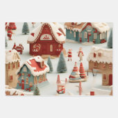美しい3Dクリスマスマーケット ラッピングペーパーシート (正面2)